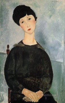 座る若い女性 1918年 アメデオ・モディリアーニ Oil Paintings